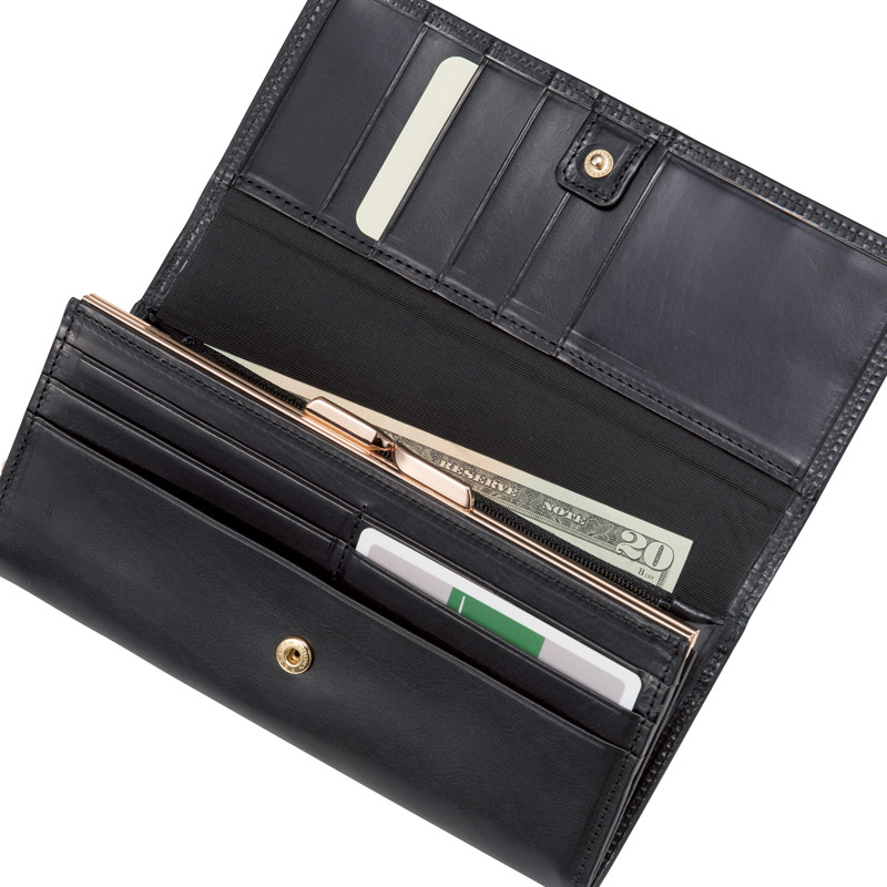 カーフレザーがま束入れ