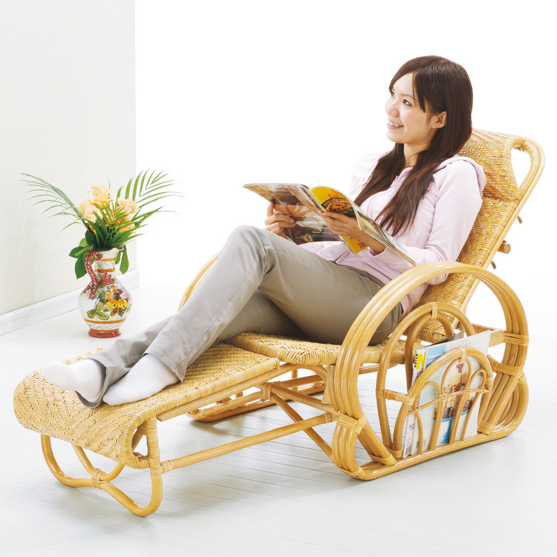籐三つ折寝椅子