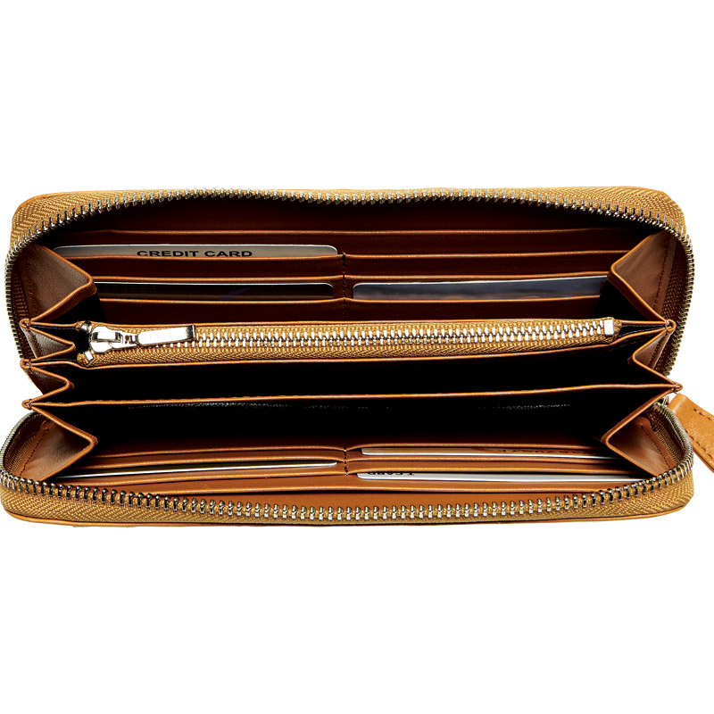 オストリッチラウンドファスナー長財布