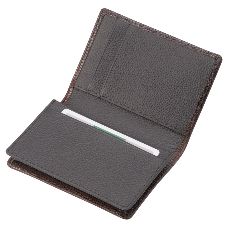 リザード名刺入&長財布(ブラウン)