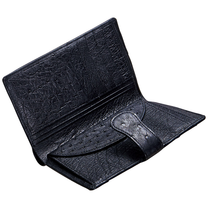 オストリッチ横長ベルト付財布