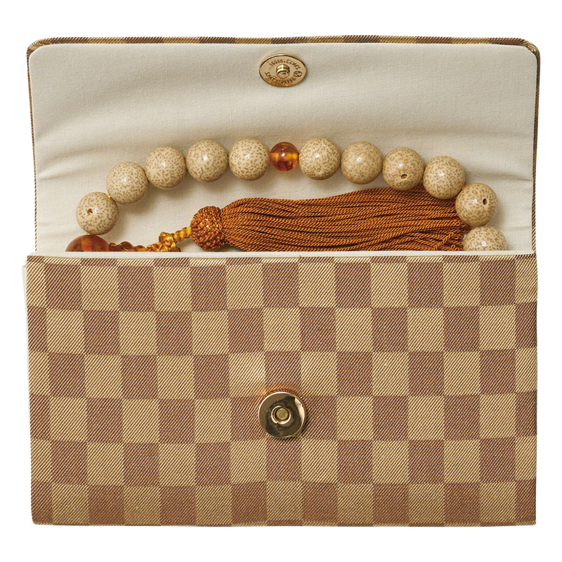 男性用念珠セット 星月菩提珠 圧縮琥珀